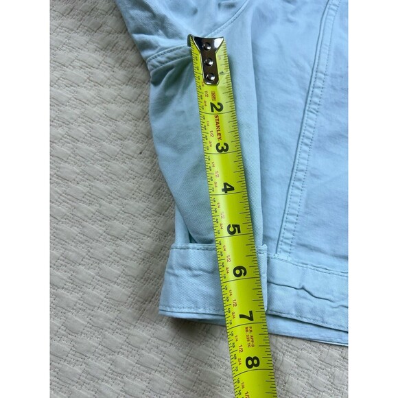 Everlane Bermuda Shorts Organic Cotton The Tourist‎ Pleated  in Ice Blue size 2 - Picture 9 of 10